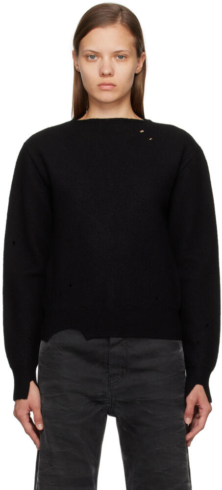 MM6 Maison Margiela Black Cutout Sweater Cover