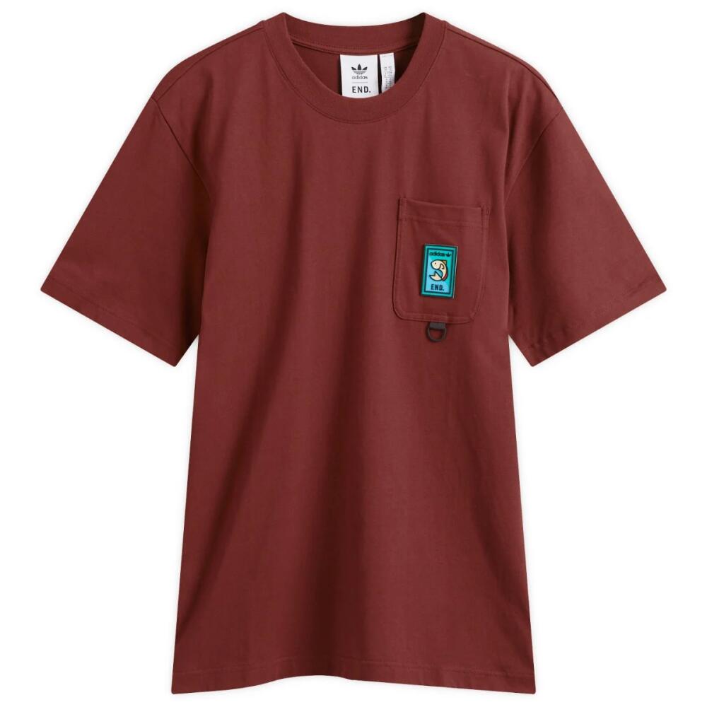 END. X Adidas Flyfishing Pocket T-Shirt in Fox Brown Cover