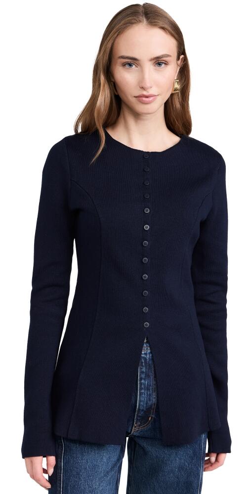 ALIGNE Daphne Waisted Knit Cardigan Navy Cover