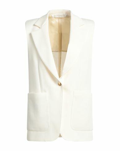 Palm Angels Woman Blazer Ivory Cotton, Polyester Cover