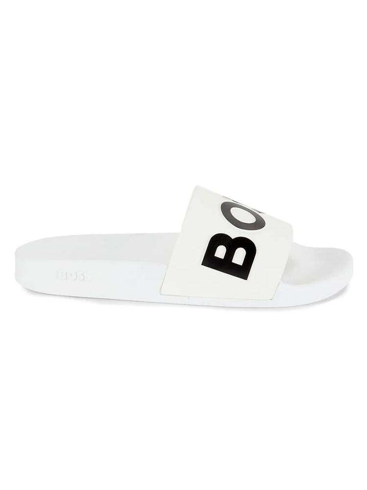 BOSS Men's Logo Slides - White Cover