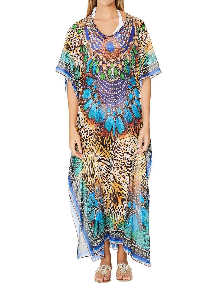 Ranee's Women's Mix Print Cover Up Kaftan Cover