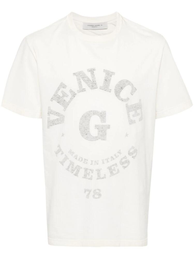 Golden Goose logo-print cotton T-shirt - Neutrals Cover