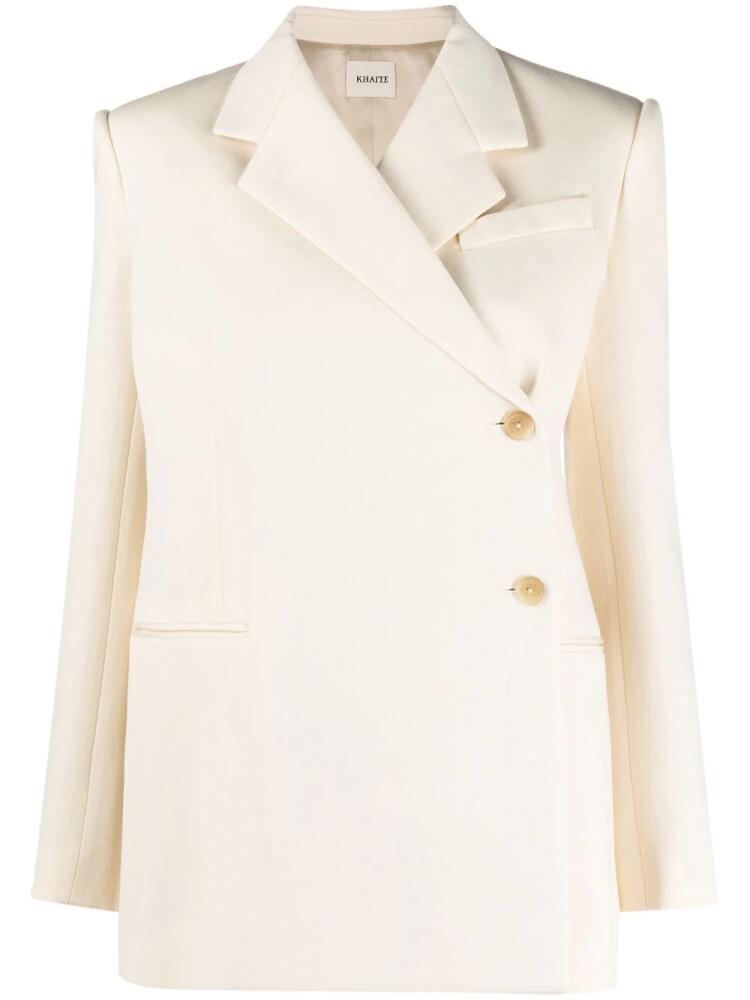 KHAITE The Otero double-breasted blazer - Neutrals Cover