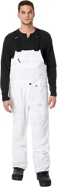 Volcom Snow Roan Bib Overalls (White) Men's Overalls One Piece Cover