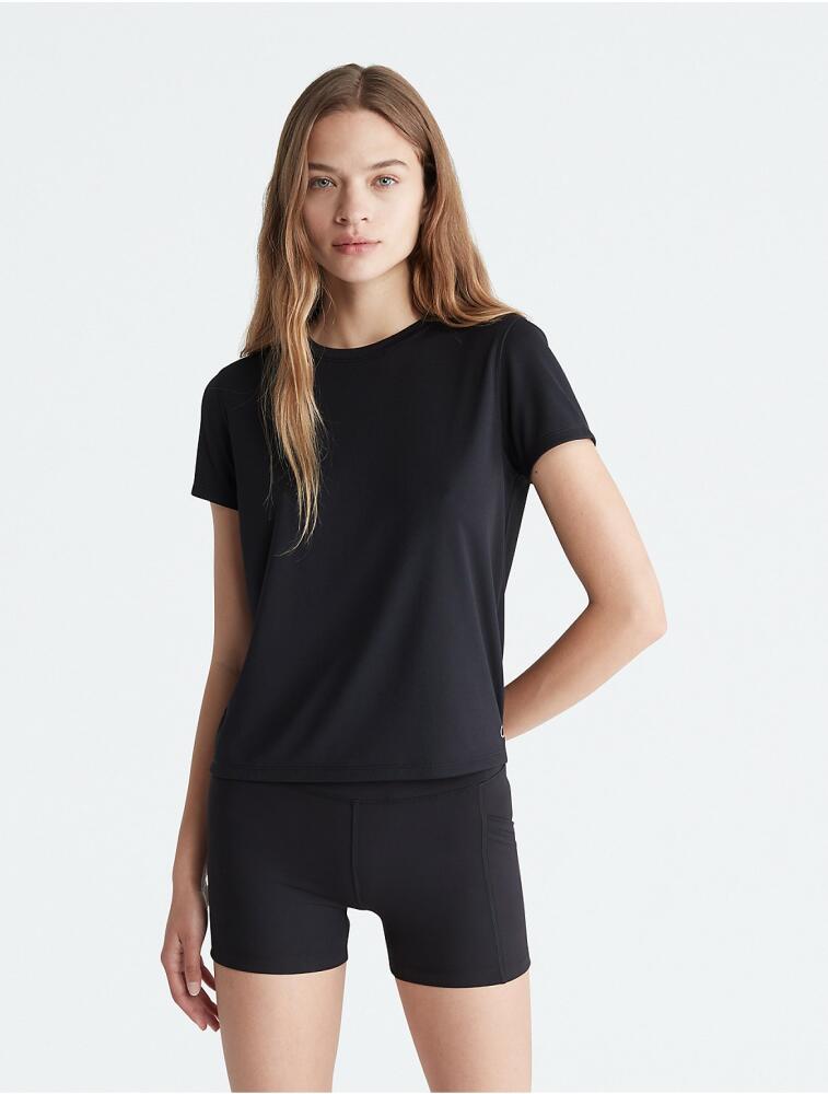 Calvin Klein Women's Performance Tech Pique T-Shirt - Black Cover