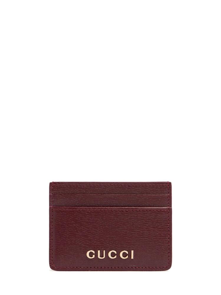 Gucci Script Leather Card Case Cover