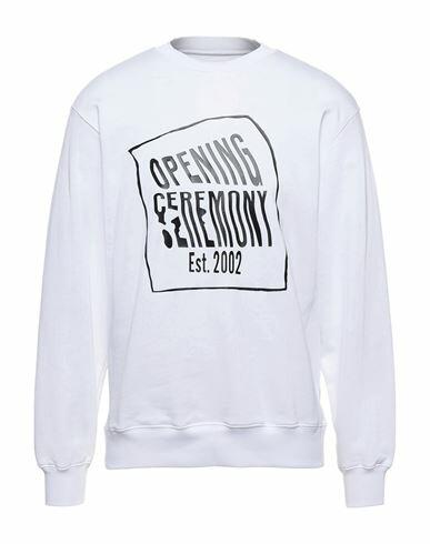 Opening Ceremony Man Sweatshirt White Cotton, Elastane Cover