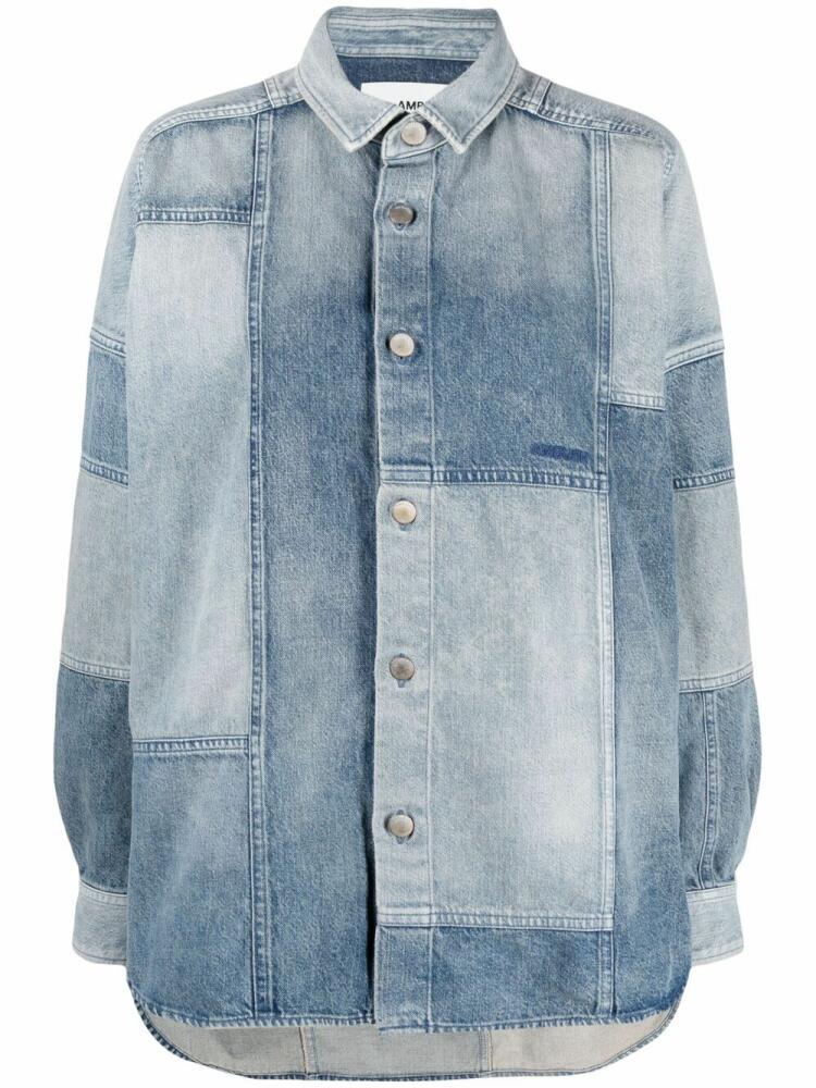 AMBUSH patchwork cotton denim shirt - Blue Cover