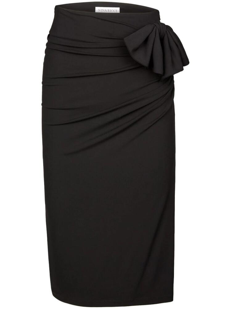 Nina Ricci bow-detailing pencil skirt - Black Cover