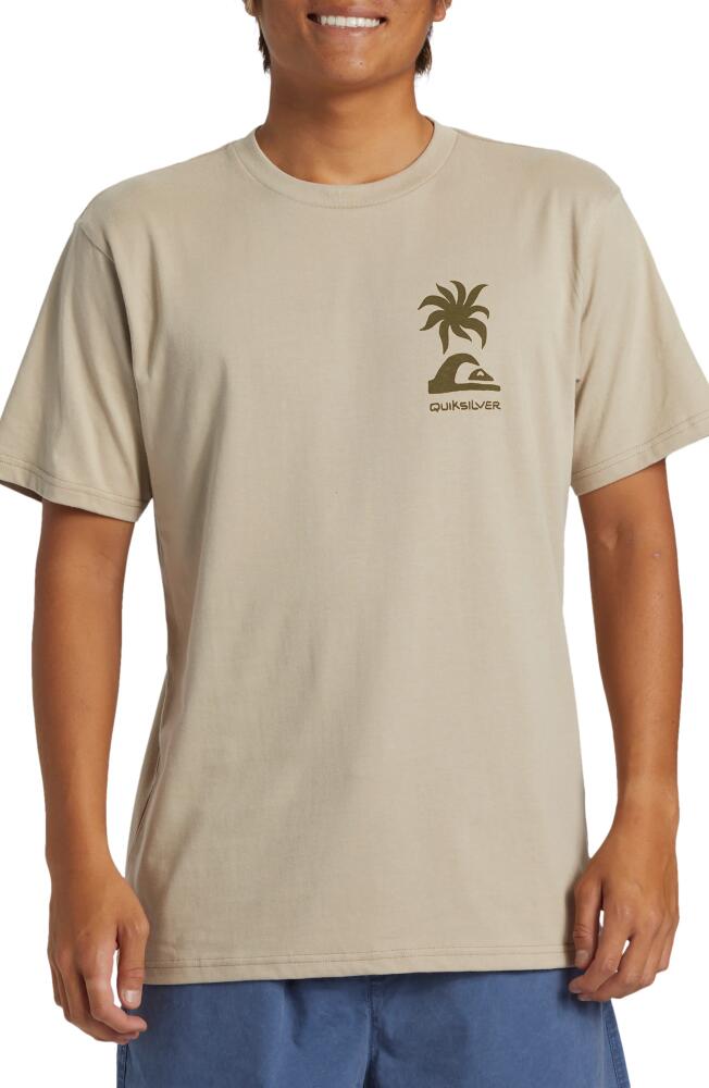 Quiksilver Tropical Breeze Organic Cotton Graphic T-Shirt in Plaza Taupe Cover