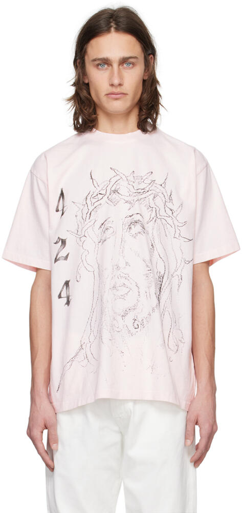 424 Pink Printed T-Shirt Cover