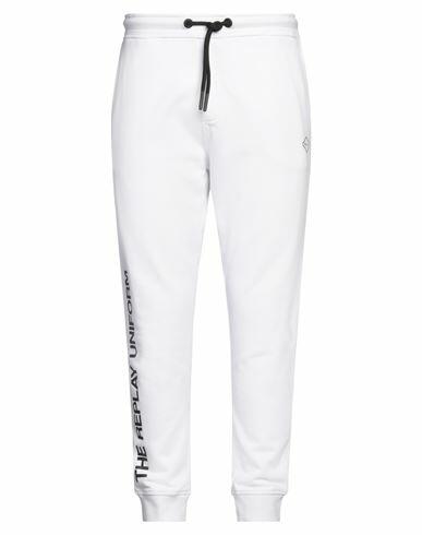 Replay Man Pants White Cotton Cover