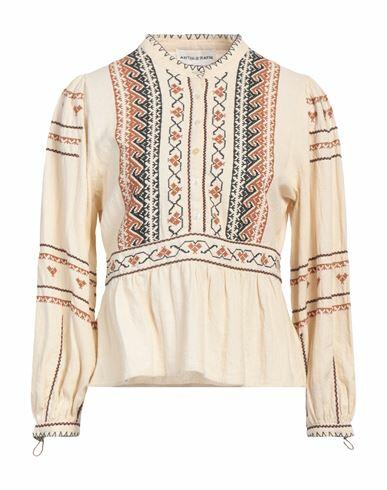 Antik Batik Woman Top Beige Cotton Cover