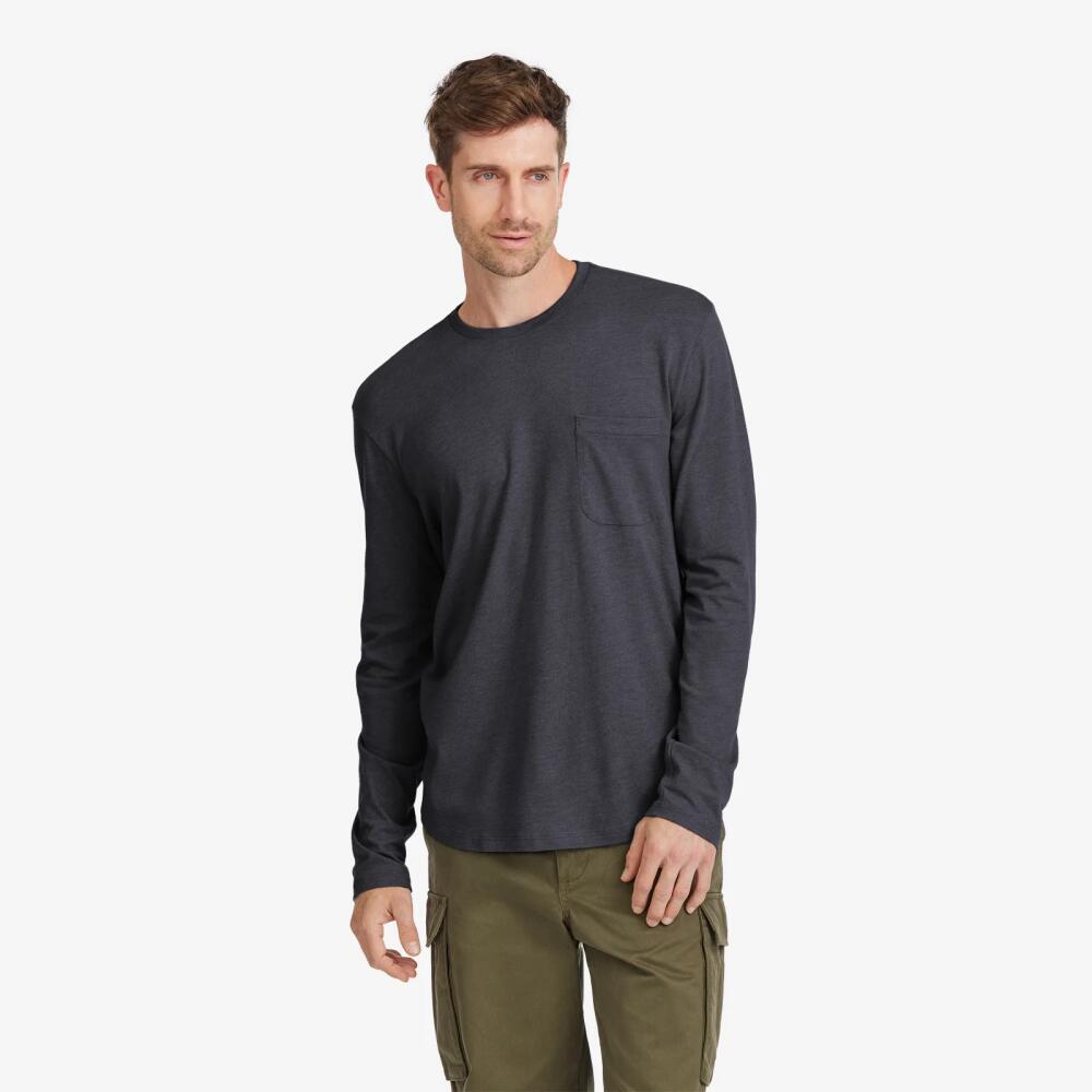 Allbirds Men's Soft Merino Long Sleeve Tee, Black Cover