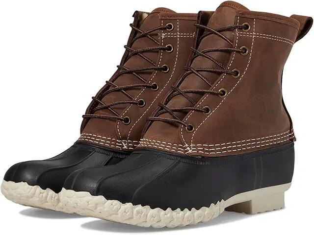 L.L.Bean Bean Boot 8 Limited Edition Leather Shearling Lined (Dark Earth/Black/Natural) Men's Boots Cover