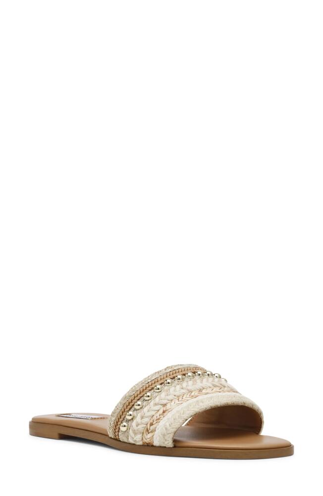 Steve Madden Kassi Slide Sandal in Tan Multi Cover