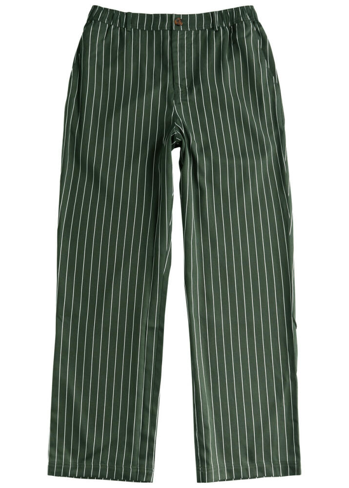 Che Monte Carlo Striped Twill Trousers - Dark Green Cover