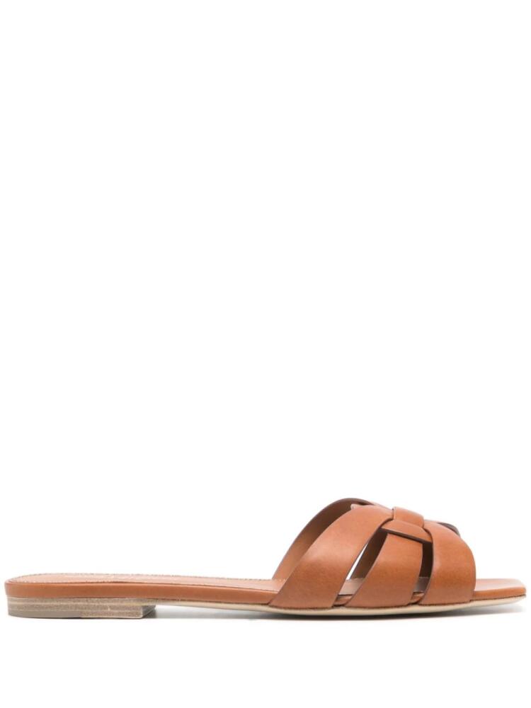 Saint Laurent Tribute leather sandals - Brown Cover