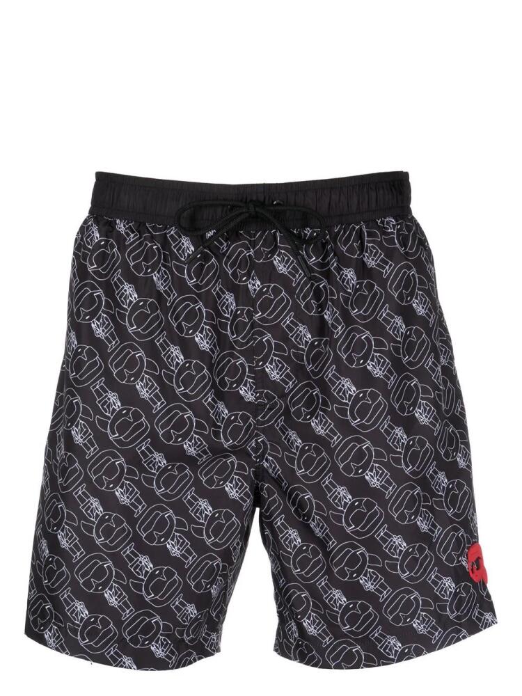 Karl Lagerfeld Ikonik 2.0 logo-print swim shorts - Black Cover