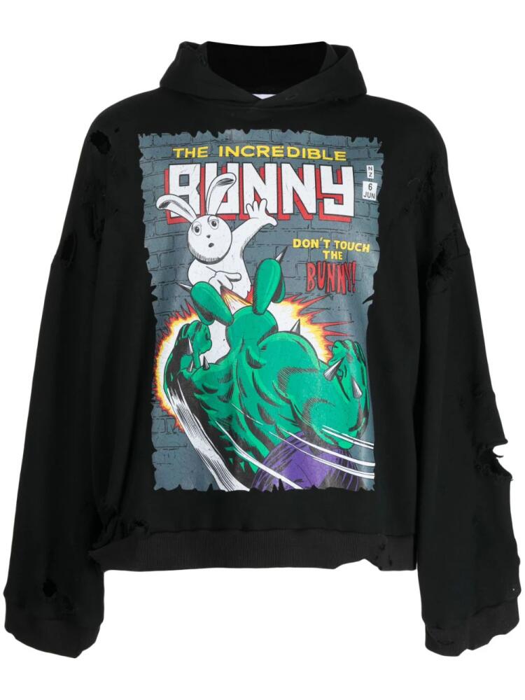 Natasha Zinko The Incredible Bunny-print hoodie - Black Cover