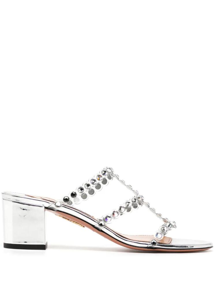 Aquazzura Tequila Plexi mules - Silver Cover