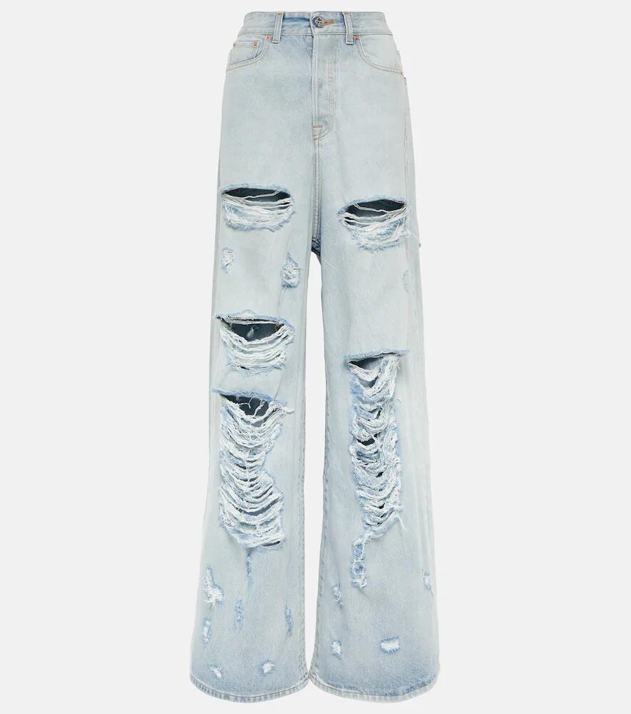 Vetements Distressed wide-leg jeans Cover