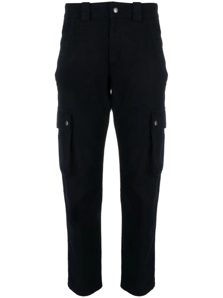 ISABEL MARANT cropped cotton cargo trousers - Black Cover