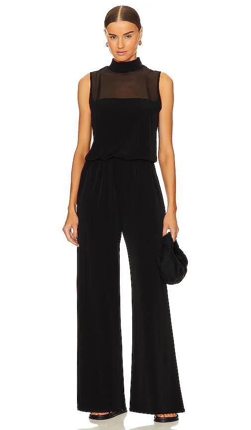 Lanston Mesh Turtleneck Jumpsuit in Black Cover