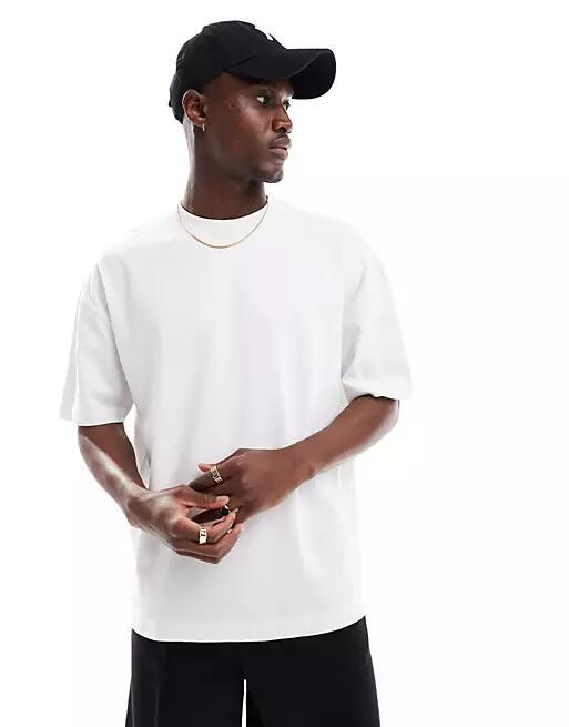 ASOS DESIGN premium heavyweight oversized t-shirt 300gsm in white Cover