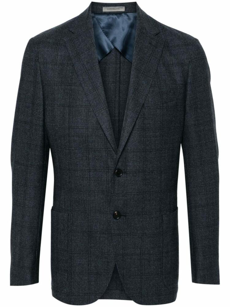 Corneliani check-pattern blazer - Blue Cover