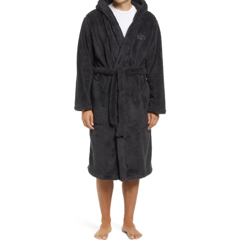 UGG(r) Beckett Fleece Hooded Robe in Ink Black Cover