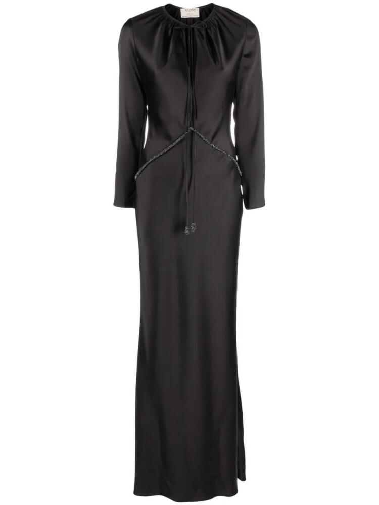 V:PM ATELIER crystal-embellished long-sleeve dress - Black Cover