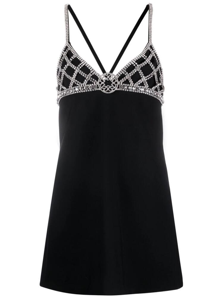 Elie Saab crystal open-back minidress - Black Cover