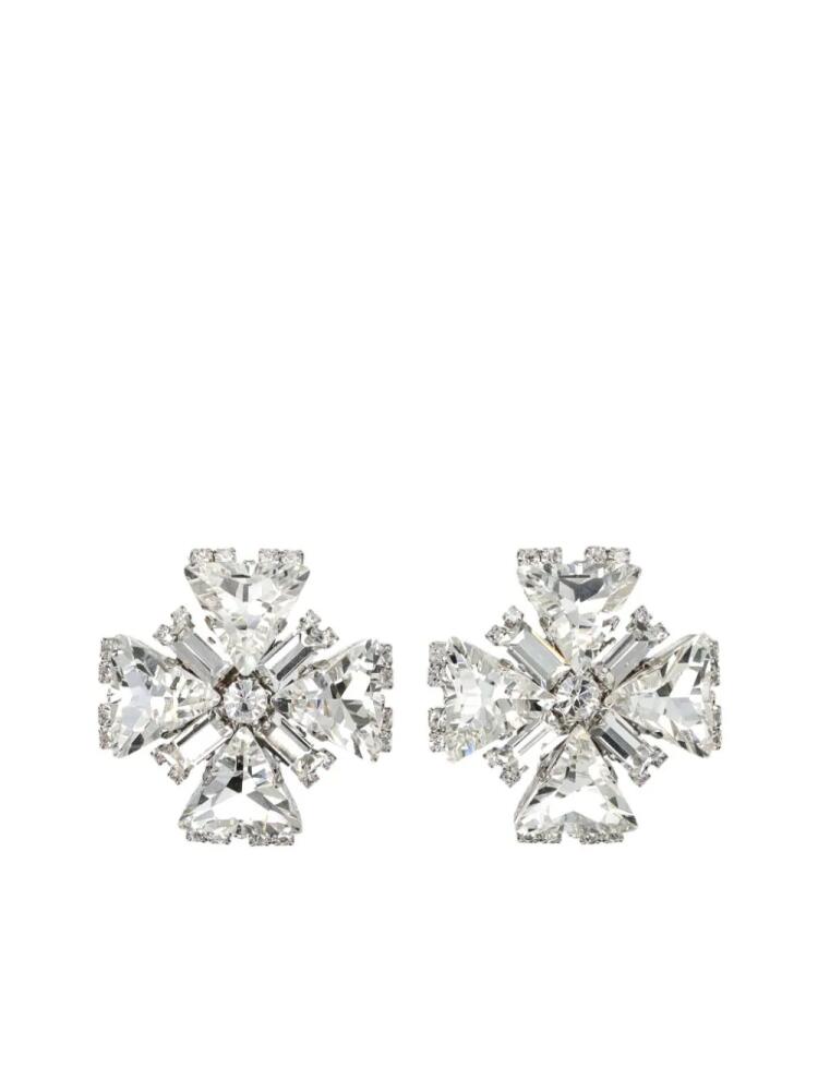 Alessandra Rich Square Cross earrings - Silver Cover