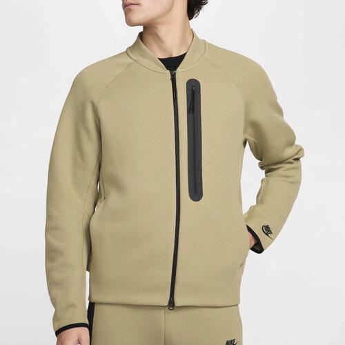 Nike Tech Fleece Bomber Jacket - Mens Neutral Olive/Black Cover