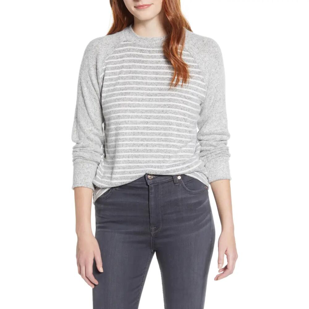 Loveappella Raglan Sleeve Knit Top in Ivory/H Gray Cover