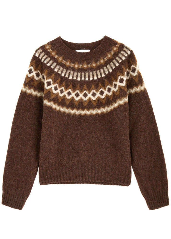 Ymc Jets Fair Isle Wool Jumper - Brown Cover