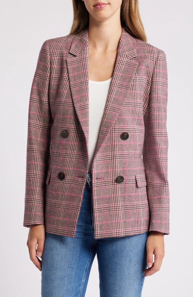 Hatley Tori Plaid Double Breasted Blazer in Purple Cover