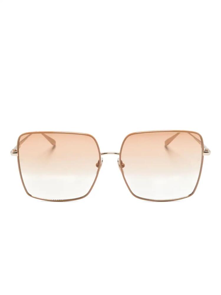 Linda Farrow Hino square-frame sunglasses - Gold Cover