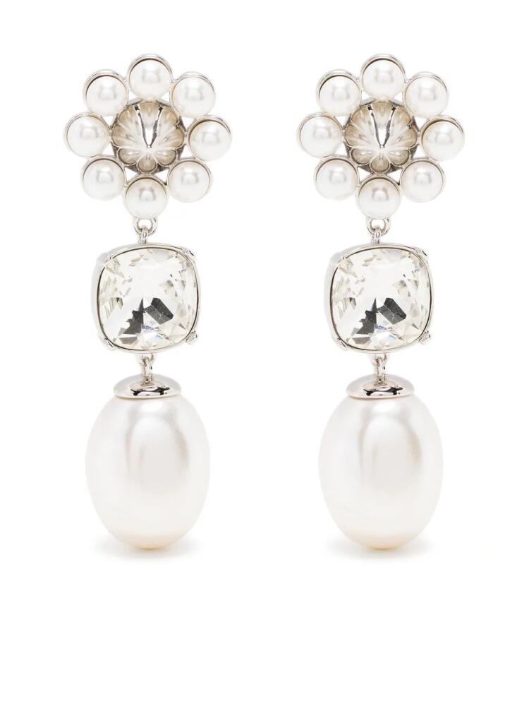 Shrimps Terry faux pearl-embellished earrings - Silver Cover