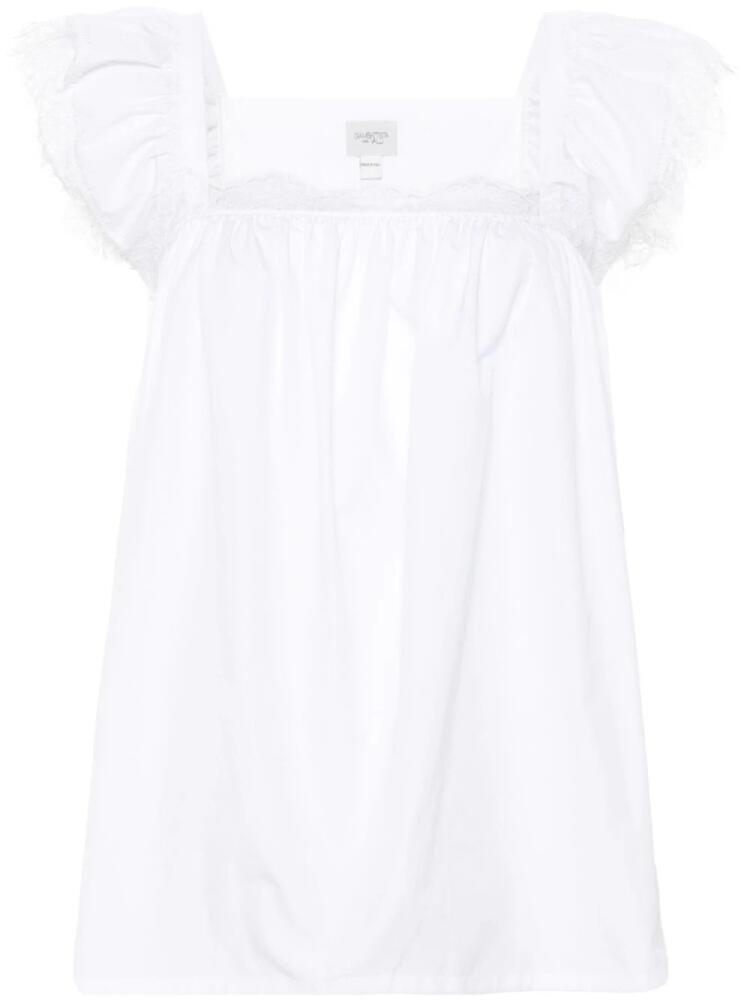 Giambattista Valli lace-trim poplin blouse - White Cover