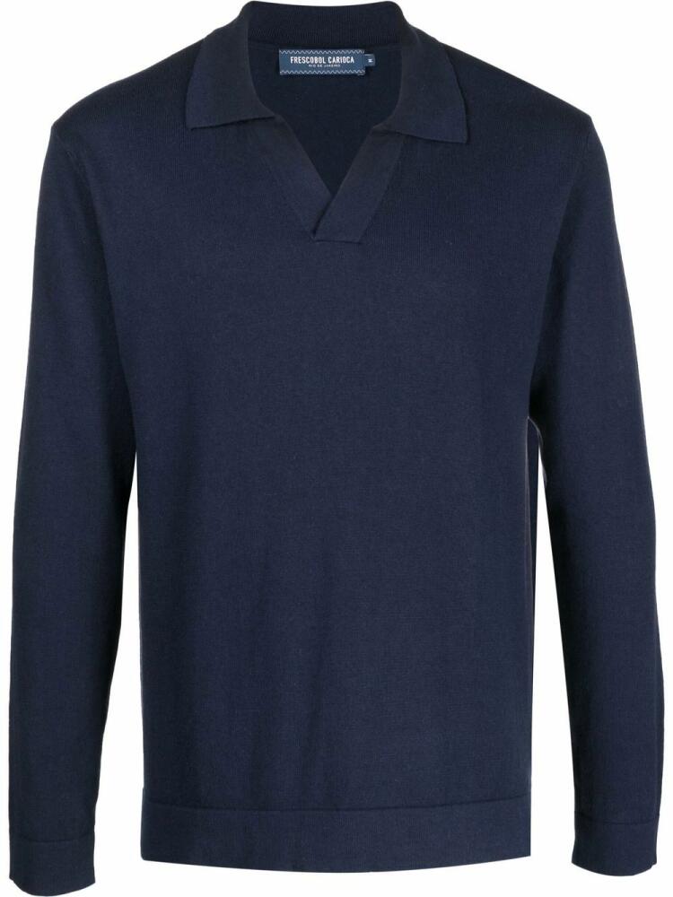 Frescobol Carioca knit polo jumper - Blue Cover