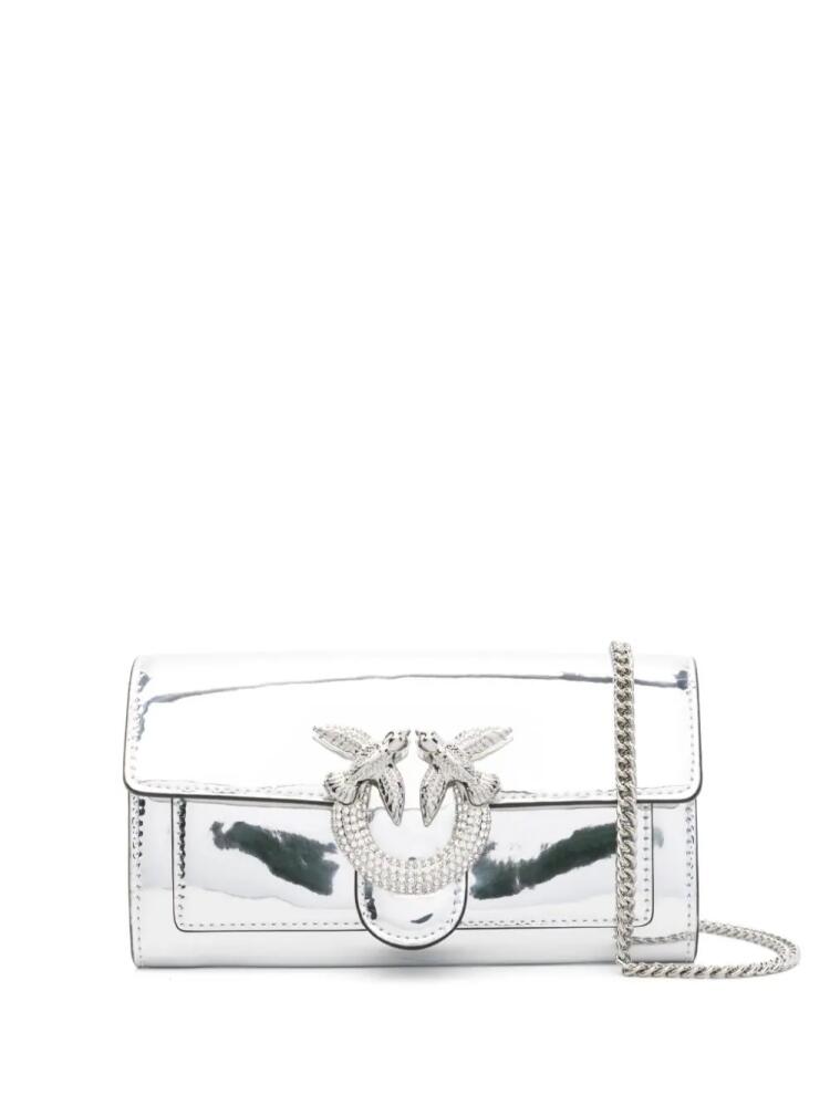 PINKO Love One clutch bag - Silver Cover