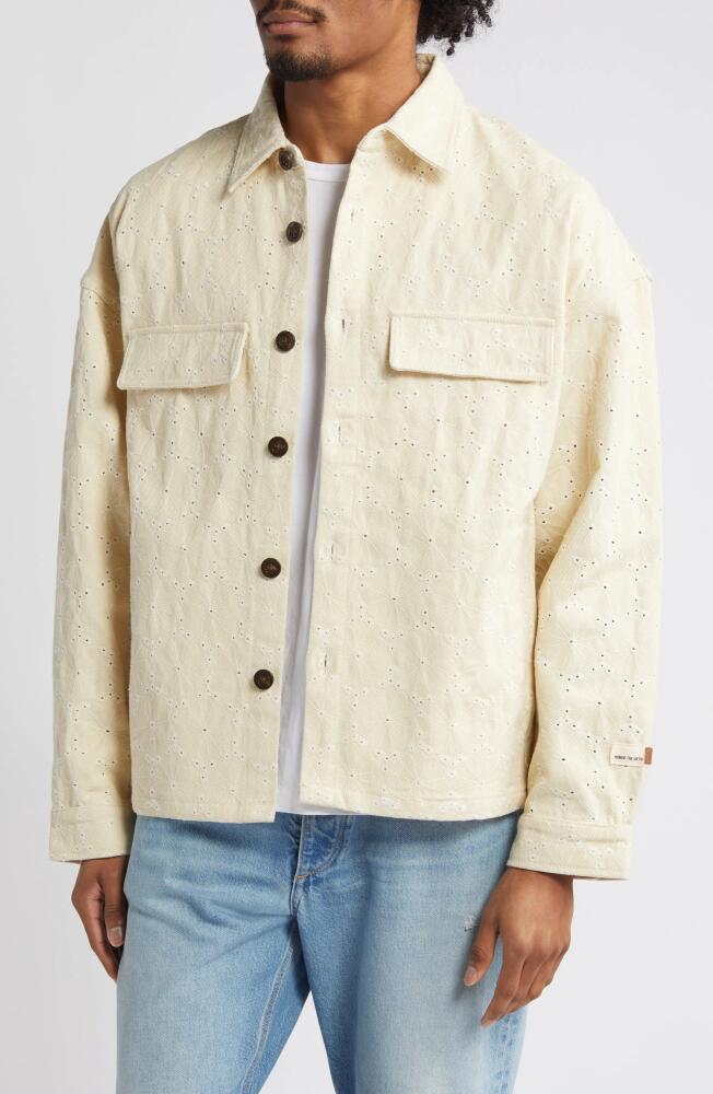 HONOR THE GIFT Legacy Eyelet Embroidered Button-Up Shirt in Bone Cover