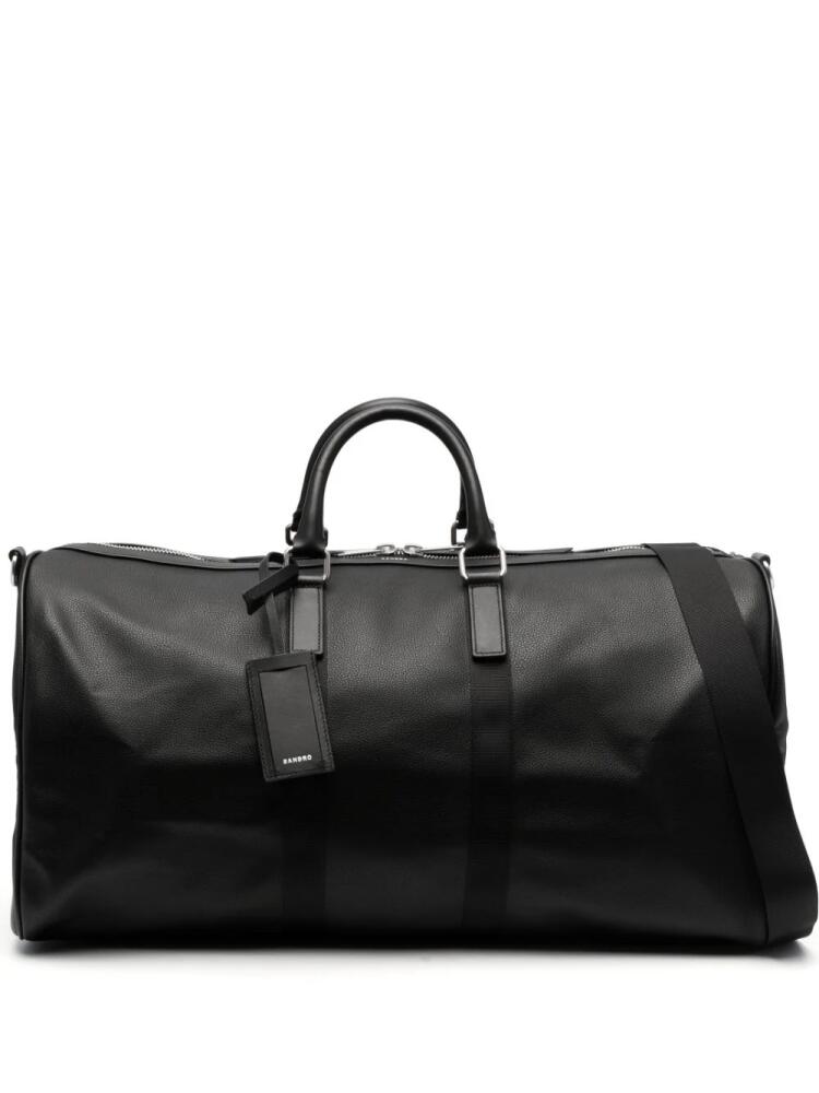 SANDRO logo print weekend bag - Black Cover