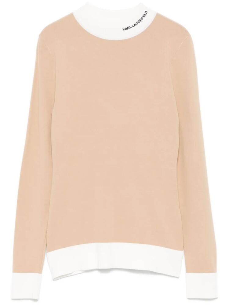 Karl Lagerfeld logo-embroidered sweater - Neutrals Cover