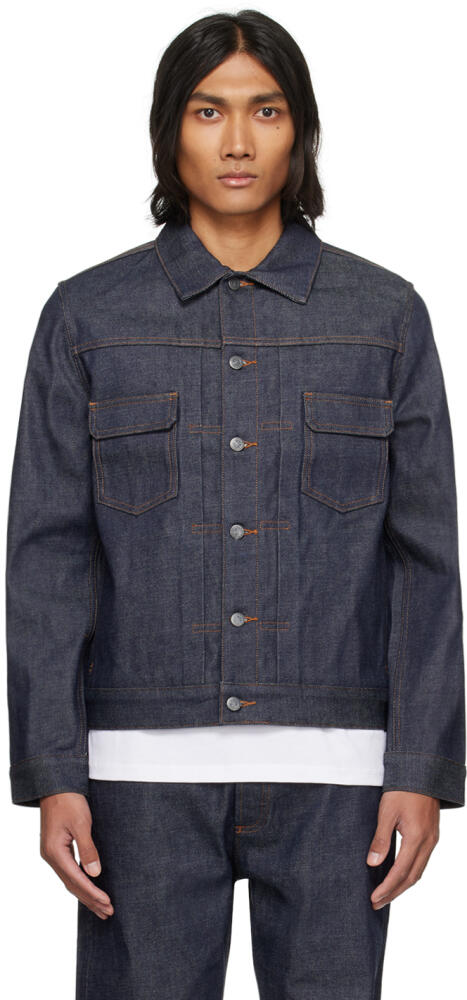 A.P.C. Indigo Stitching Denim Jacket Cover