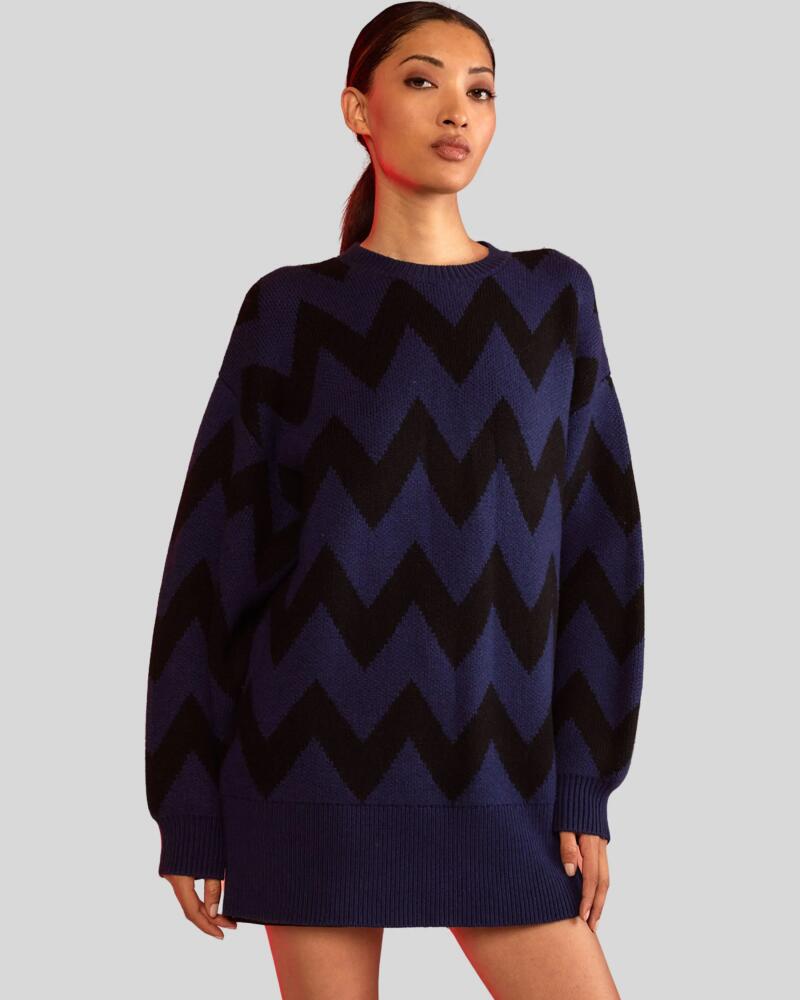 Cynthia Rowley Chunky Chevron Sweater in Black Cover