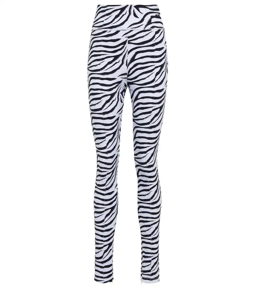 Rotate Elodie zebra print high-rise leggings Cover